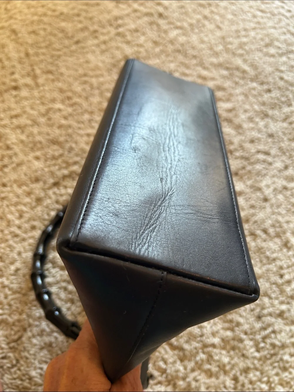 Gucci Bamboo Black Leather Shoulder Bag - Picture 5 of 12